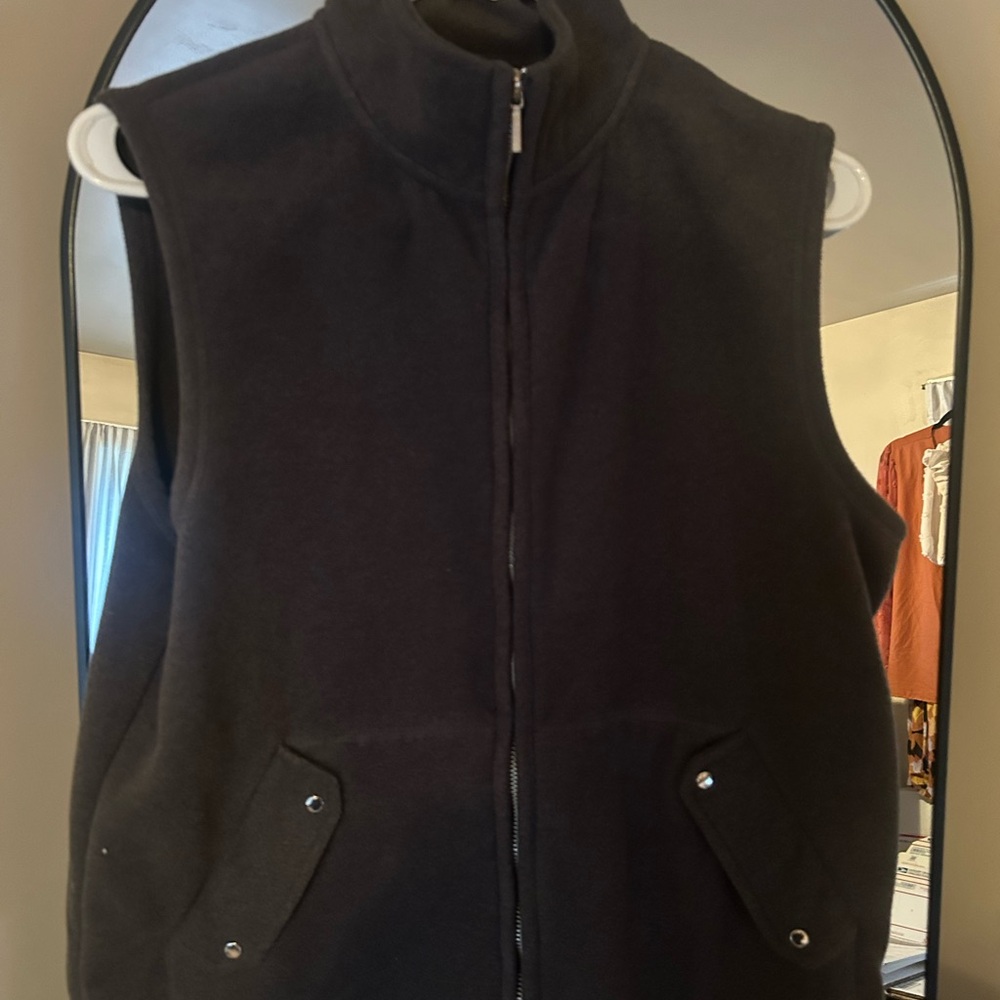 Ralph Lauren Black Zip-Up Vest High Collar